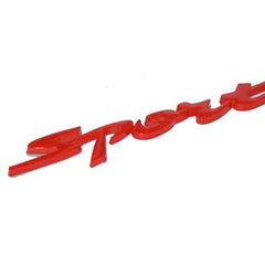 Car 3D Red Cursive Style Sport Metal Logo Emblem Badge Sticker Decal
