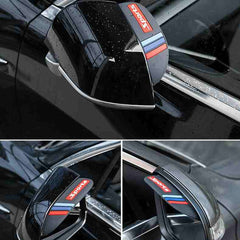 2pcs Sports Black Car Rear View Side Mirror Rain Board Eyebrow Guard Sun Visor
