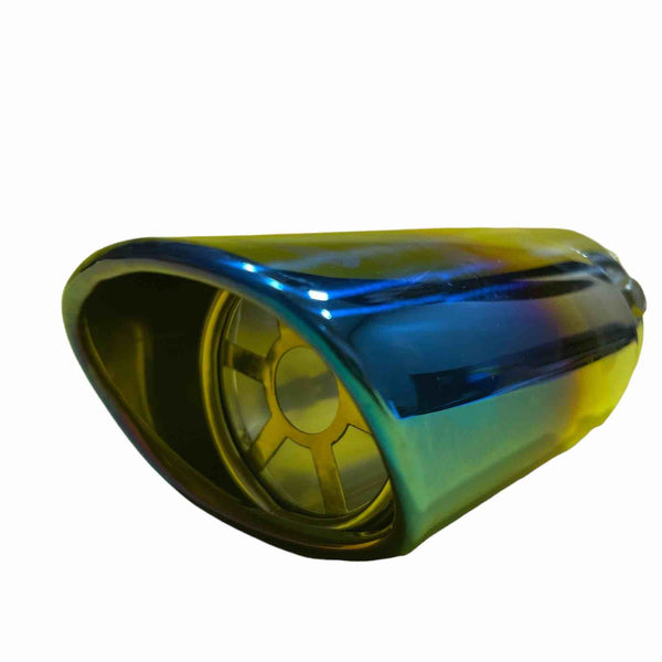 Square Straight Burnt Blue Color Universal Stainless Steel Exhaust Tip Pipe Car Rear Exhaust Muffler Modification