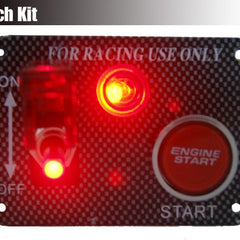 Carbon Fiber Ignition Switch Panel Toggle Engine Start Push Button Racing Car (Small)