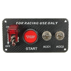 Carbon Fiber Ignition Switch Panel Toggle Engine Start Push Button Racing Car (Big)