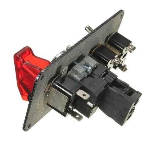 Carbon Fiber Ignition Switch Panel Toggle Engine Start Push Button Racing Car (Big)