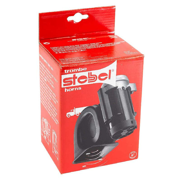 Stebel Nautilus Compact Twin Air Horn Universal 12V Air Horn With Relay For Bike & Cars (Made In Italy)