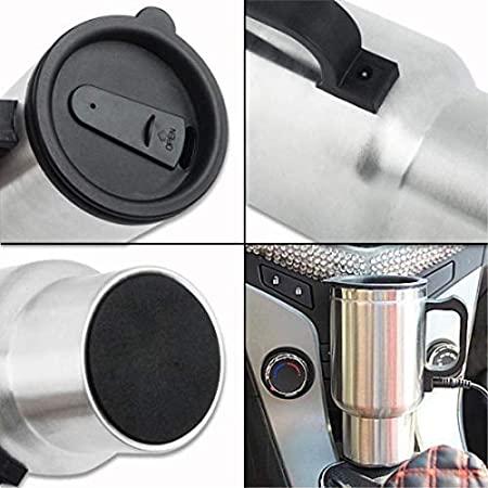 Steel Travel Outdoor Electric Mug 12 V Car Charging Electric Kettle Travel Coffee Mug Cup Heated Thermos 450 Ml