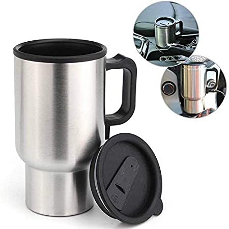 Steel Travel Outdoor Electric Mug 12 V Car Charging Electric Kettle Travel Coffee Mug Cup Heated Thermos 450 Ml