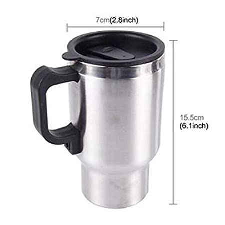 Steel Travel Outdoor Electric Mug 12 V Car Charging Electric Kettle Travel Coffee Mug Cup Heated Thermos 450 Ml