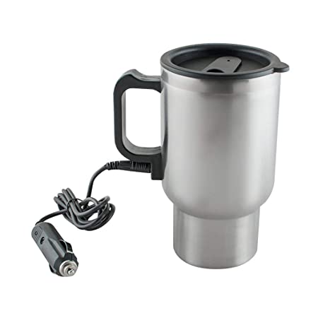 Steel Travel Outdoor Electric Mug 12 V Car Charging Electric Kettle Travel Coffee Mug Cup Heated Thermos 450 Ml