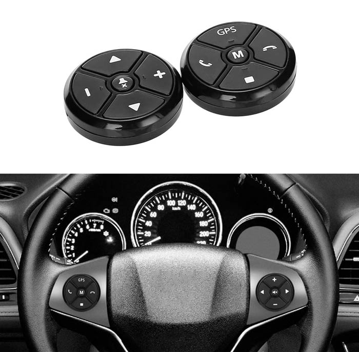 Universal Car Steering Wheel Control Key Music Wireless DVD GPS Navigation Radio Remote Control Buttons