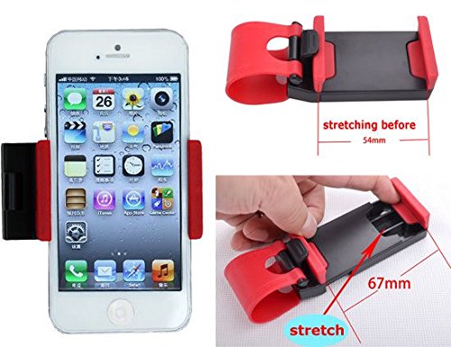 Car Steering Wheel Mobile Phone Cradle Holder iPhone 5 5C 5S,4,Samsung S5,S3