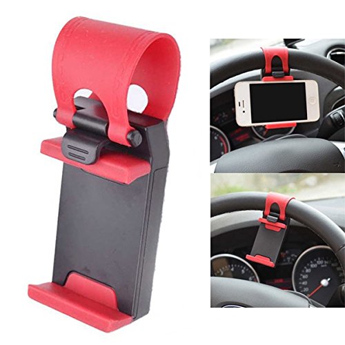 Car Steering Wheel Mobile Phone Cradle Holder iPhone 5 5C 5S,4,Samsung S5,S3