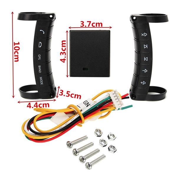 Universal Wireless Multifunctional Steering Wheel Controller Button Remote Control For Stereo DVD GPS Navigation Android Super Touch Integrated Arc Design