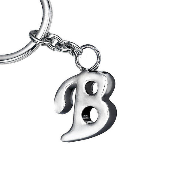 Stylish Letter B Simple Alphabet Key Ring Keychain For Car