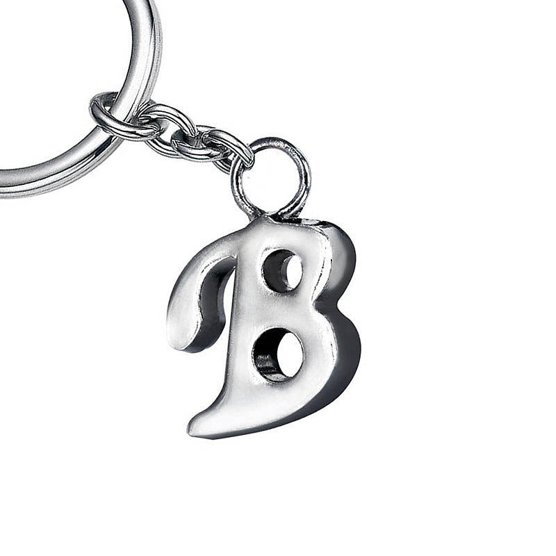 Stylish Letter B Simple Alphabet Key Ring Keychain For Car