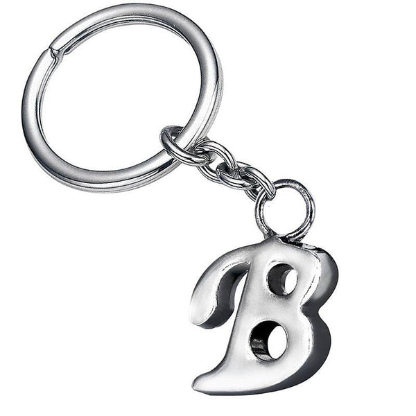 Stylish Letter B Simple Alphabet Key Ring Keychain For Car