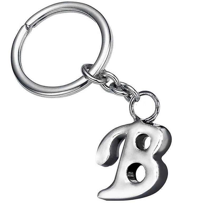 Stylish Letter B Simple Alphabet Key Ring Keychain For Car