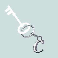 Stylish Letter C Simple Alphabet Key Ring Keychain For Car