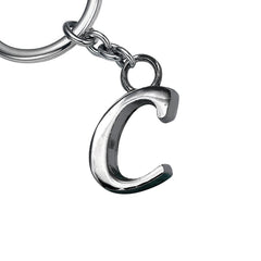 Stylish Letter C Simple Alphabet Key Ring Keychain For Car