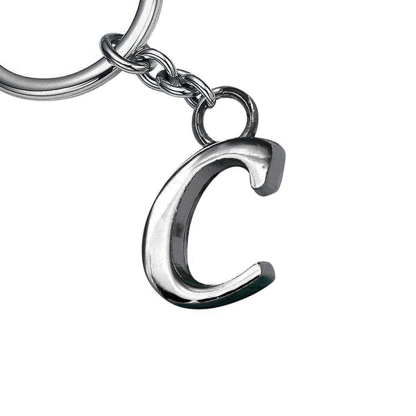 Stylish Letter C Simple Alphabet Key Ring Keychain For Car