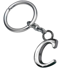 Stylish Letter C Simple Alphabet Key Ring Keychain For Car