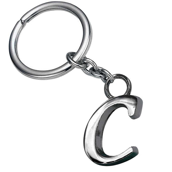 Stylish Letter C Simple Alphabet Key Ring Keychain For Car