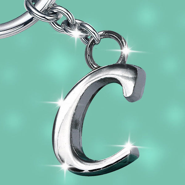Stylish Letter C Simple Alphabet Key Ring Keychain For Car