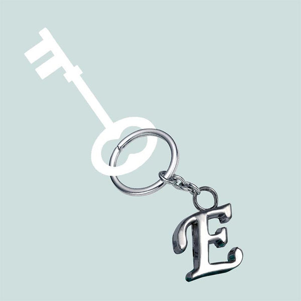 Stylish Letter E Simple Alphabet Key Ring Keychain For Car