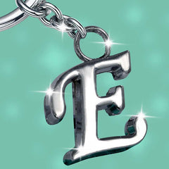 Stylish Letter E Simple Alphabet Key Ring Keychain For Car
