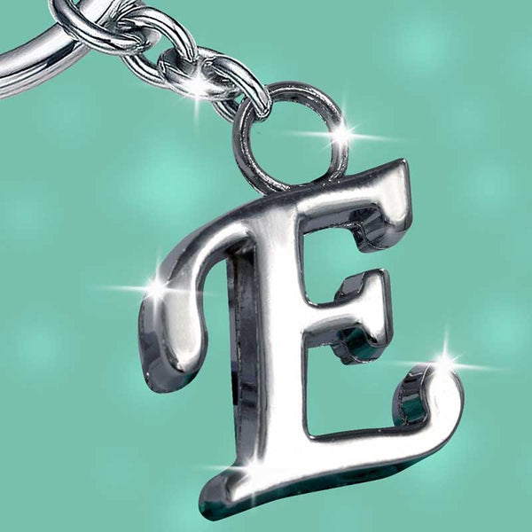 Stylish Letter E Simple Alphabet Key Ring Keychain For Car
