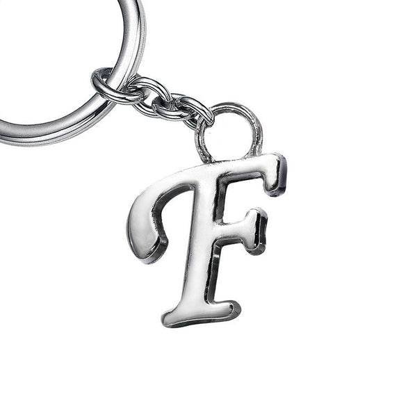 Stylish Letter F Simple Alphabet Key Ring Keychain For Car