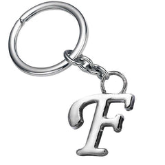 Stylish Letter F Simple Alphabet Key Ring Keychain For Car