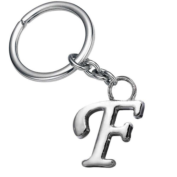 Stylish Letter F Simple Alphabet Key Ring Keychain For Car