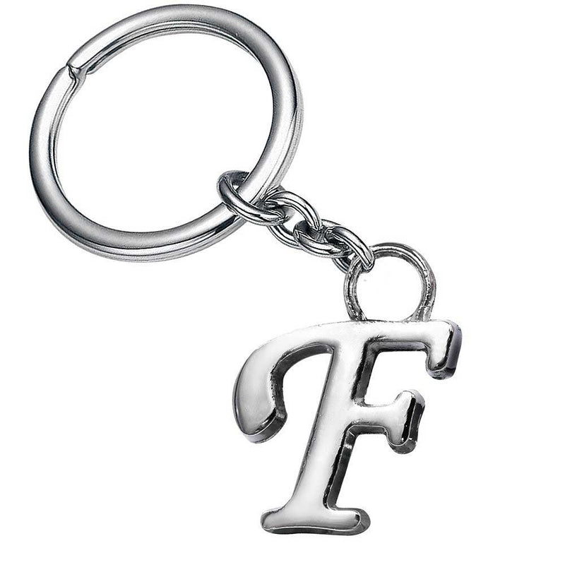 Stylish Letter F Simple Alphabet Key Ring Keychain For Car