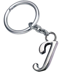 Stylish Letter J Simple Alphabet Key Ring Keychain For Car