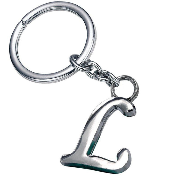 Stylish Letter L Simple Alphabet Key Ring Keychain For Car