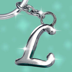 Stylish Letter L Simple Alphabet Key Ring Keychain For Car