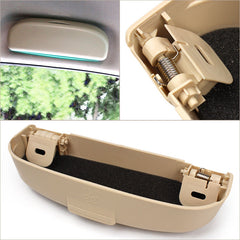 Car Front Driver Side Sunglasses Storage Box / Eyeglass Case (Beige Color)