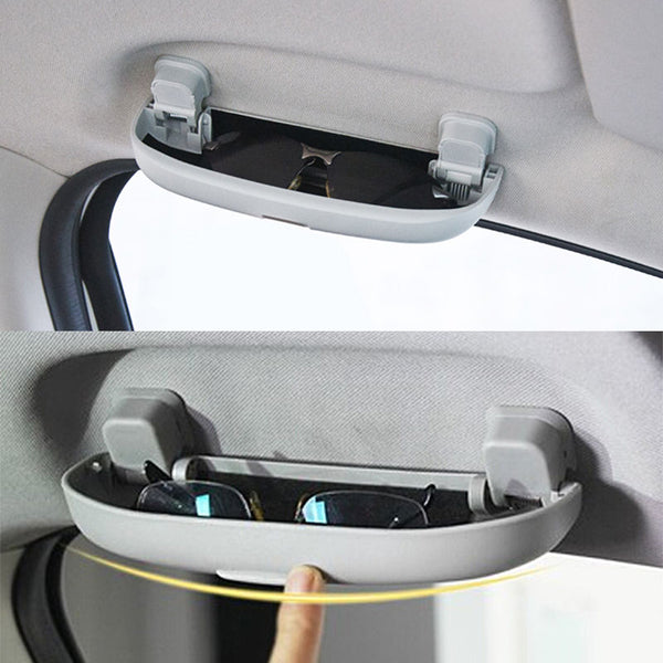 Car Front Driver Side Sunglasses Storage Box / Eyeglass Case (Grey Color)