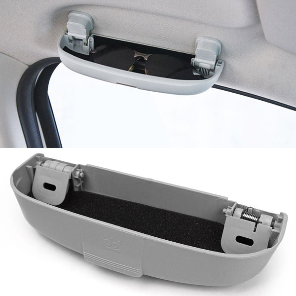 Car Front Driver Side Sunglasses Storage Box / Eyeglass Case (Grey Color)