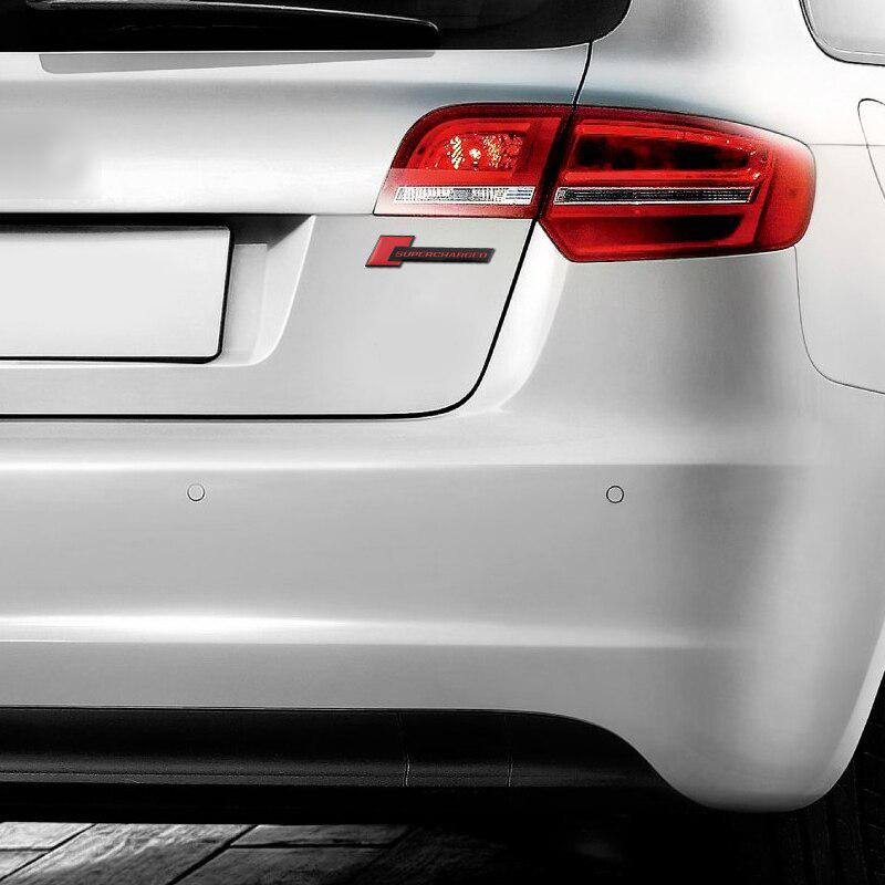 1pcs Black Chrome SUPERCHARGED 3D Metal Car Sticker Emblem Badge Car Bike Decorative