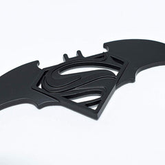 Car 3D BATMAN SUPERMAN BLACK Logo Aluminium Alloy Metal Emblem Badge Sticker Decal New