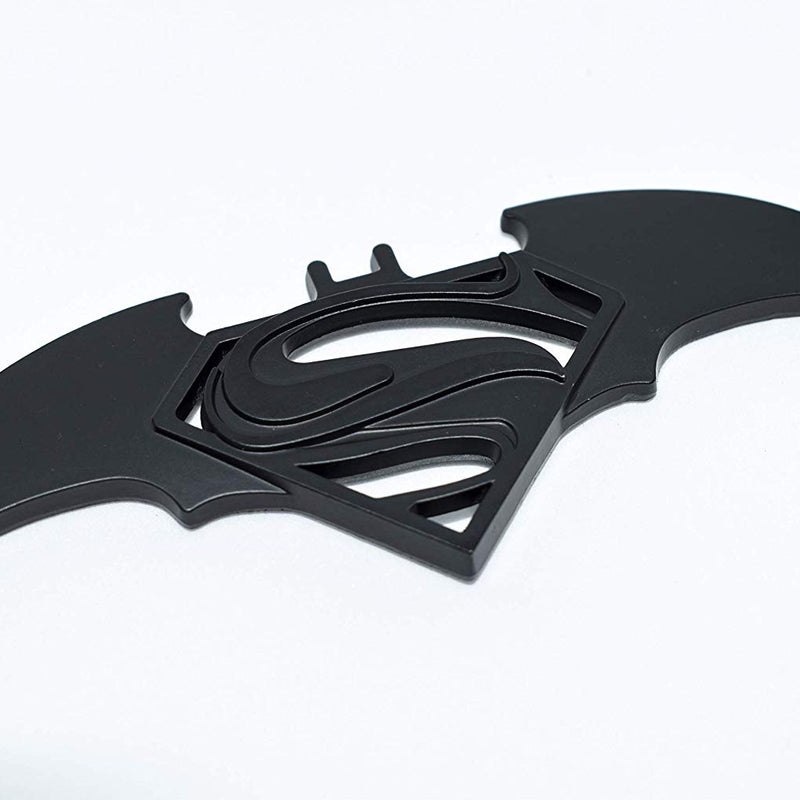 Car 3D BATMAN SUPERMAN BLACK Logo Aluminium Alloy Metal Emblem Badge Sticker Decal New