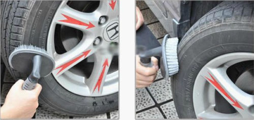 T-type Car Truck Motorcycle Wheel Tire Rim Hub Wash Brush Clean Cleaning Tool