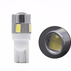 2pcs T10 Blue 6 SMD 5630 LED W5W Projector Car Interior Side Wedge Bulbs Clearance lamp(1009)