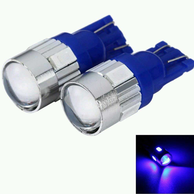 2pcs T10 Blue 6 SMD 5630 LED W5W Projector Car Interior Side Wedge Bulbs Clearance lamp(1009)