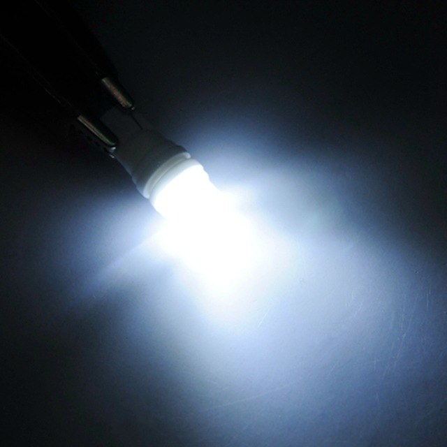 1pc T10 Ceramic White 3d Cob Led Car Wedge Light W5W Auto Lamp Side Bulb 12v