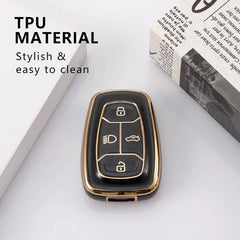Tata 2 Button Smart TPU Key Cover Compatible For Nexon, Harrier, Tigor BS6, Tigor EV, Safari 2021, Altroz, Safari Gold, Gravitas,