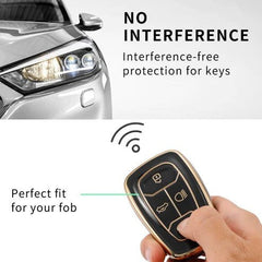 Tata 2 Button Smart TPU Key Cover Compatible For Nexon, Harrier, Tigor BS6, Tigor EV, Safari 2021, Altroz, Safari Gold, Gravitas,