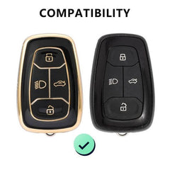 Tata 2 Button Smart TPU Key Cover Compatible For Nexon, Harrier, Tigor BS6, Tigor EV, Safari 2021, Altroz, Safari Gold, Gravitas,