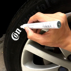 6pcs White Tire Lettering Waterproof Permanent Paint Pens Marker Car Write on Tyre