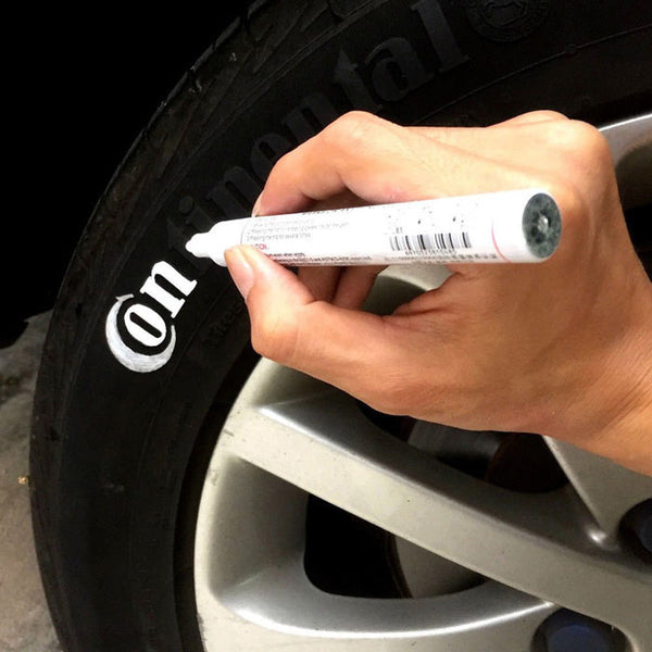 6pcs White Tire Lettering Waterproof Permanent Paint Pens Marker Car Write on Tyre